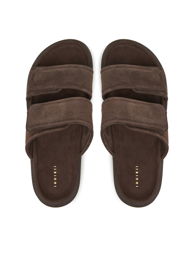 Inuikii Pantoletten Inuikii Suede Double Band 50102-510 Braun