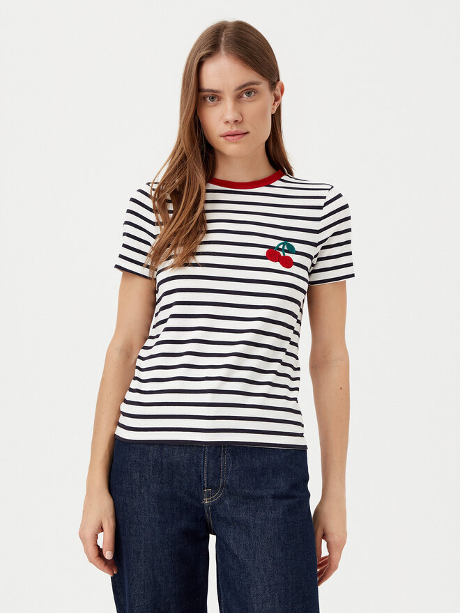 ONLY ONLY Camiseta Heart 15318959 Azul marino Regular Fit