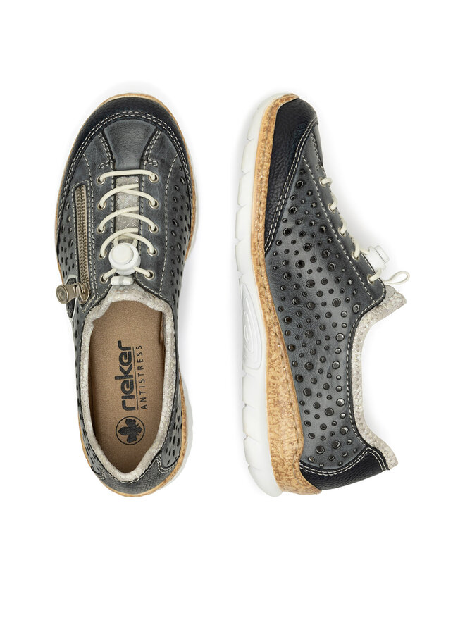 Rieker Pantofi Rieker N42P6-14 Bleumarin