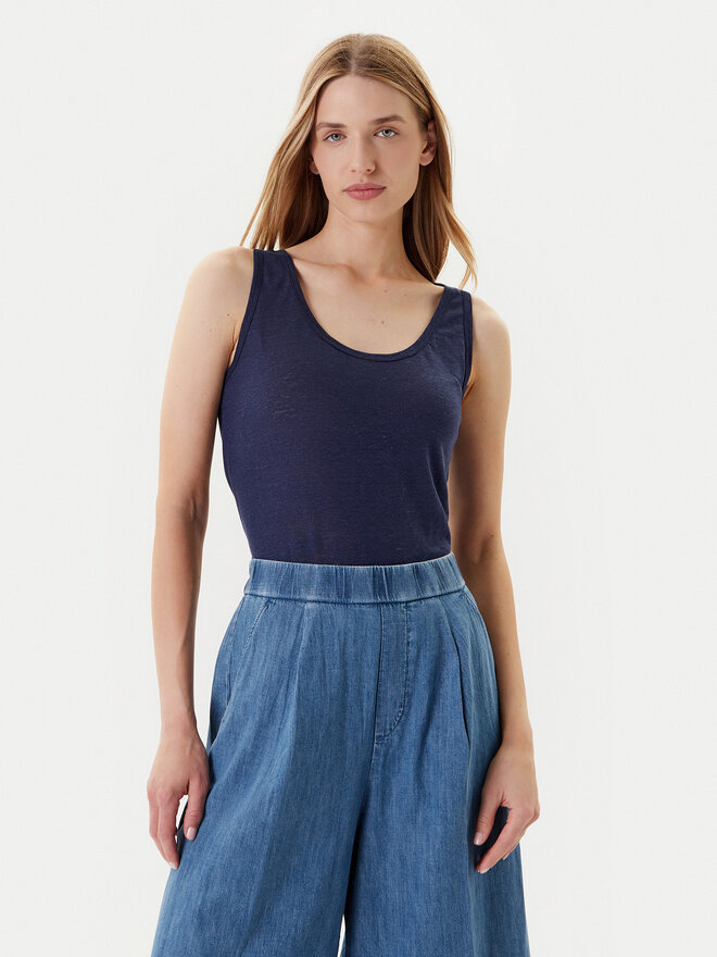 United Colors Of Benetton United Colors Of Benetton Felső 37UJE8398 Sötétkék Regular Fit