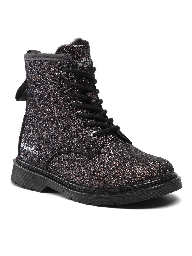 United Colors Of Benetton Bakancs United Colors Of Benetton Bridge Glitter BTK128304 Fekete