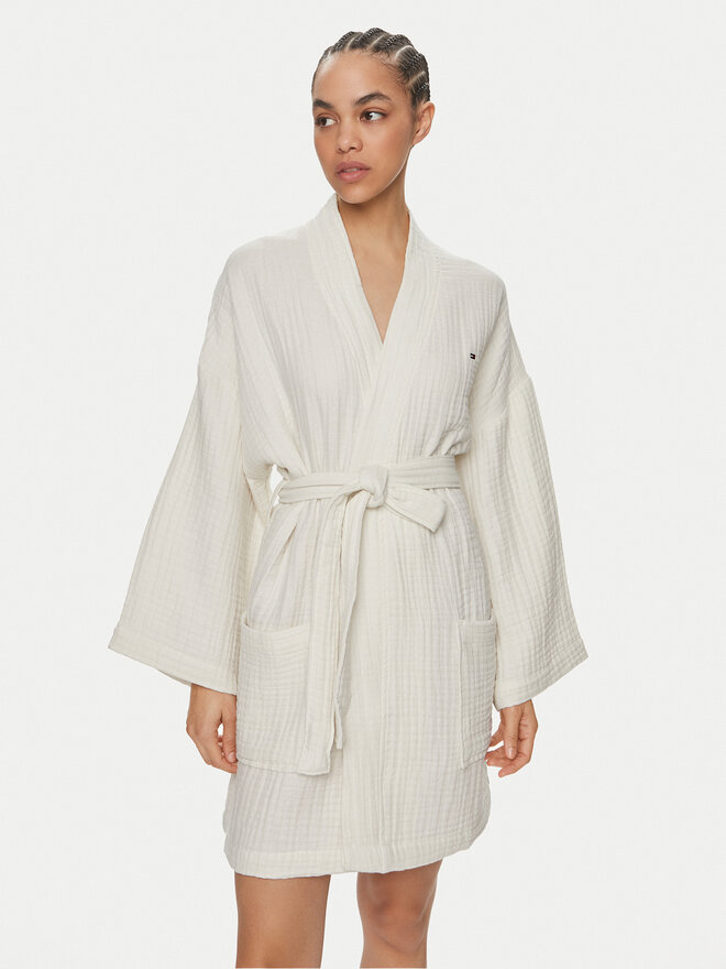 Tommy Hilfiger Tommy Hilfiger Bademantel UW0UW05275 Écru