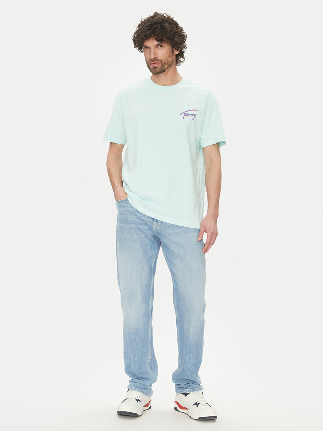 Tommy Jeans Tommy Jeans T-Shirt Faded Graphic DM0DM20768 Grün Relaxed Fit