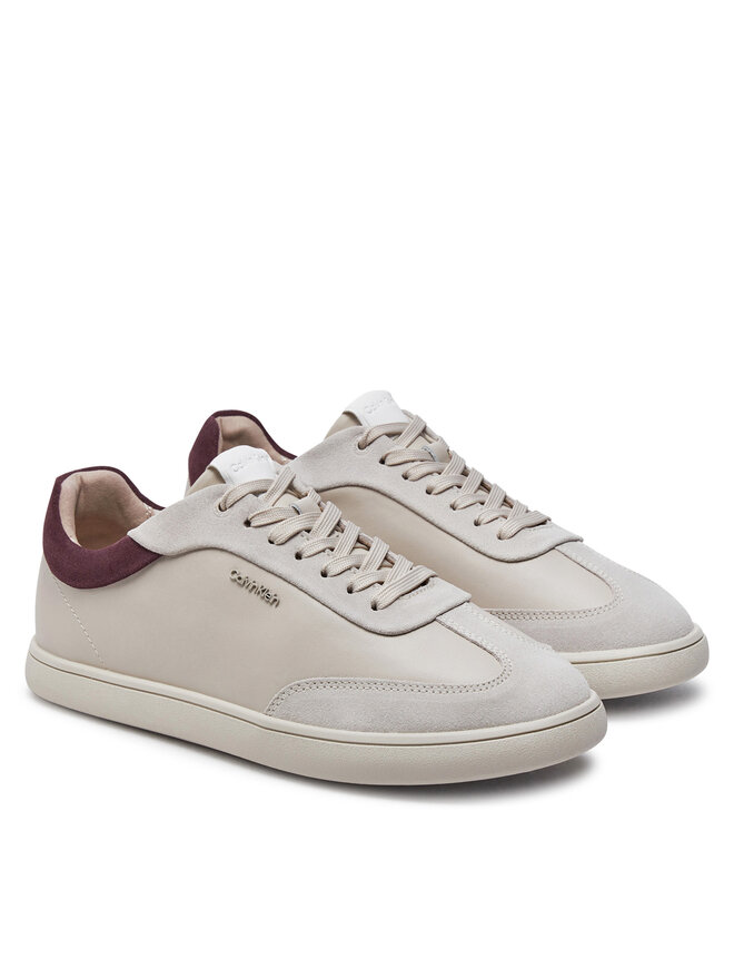 Calvin Klein Sneakersy Calvin Klein Cupsole Lace Up - Lth Sue Mix HW0HW02435 Beżowy