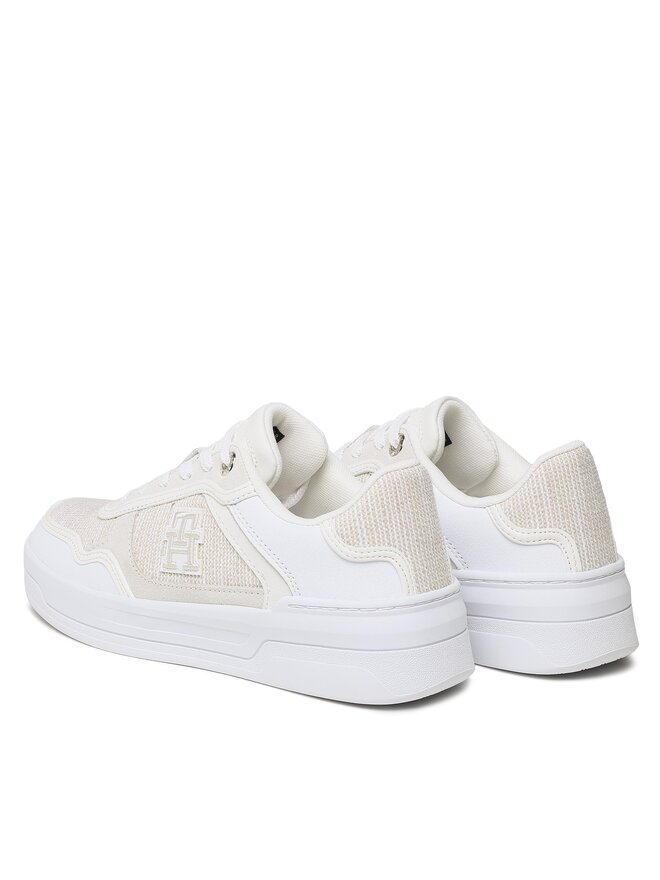 Tommy Hilfiger Sneakers Tommy Hilfiger Th Woven Basket Sneaker FW0FW07289 Weiß