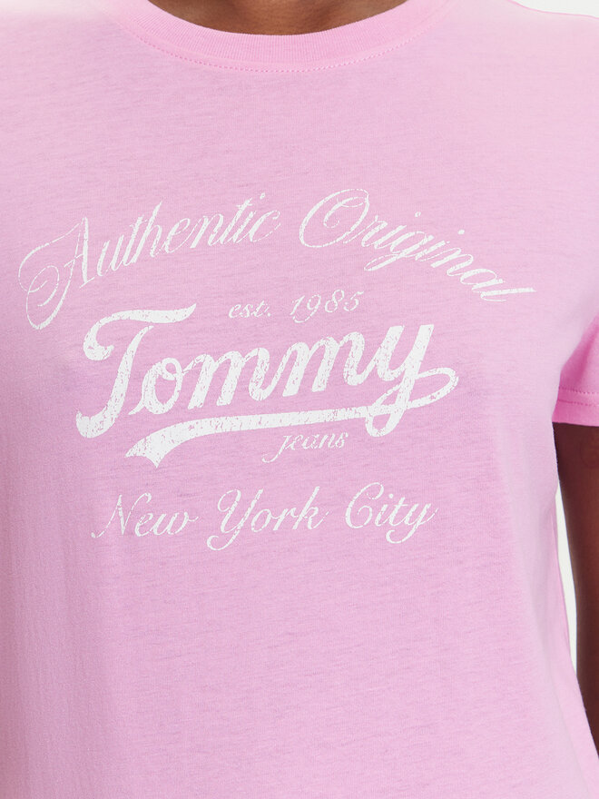 Tommy Jeans Tommy Jeans Marškinėliai Essential DW0DW21404 Rožinė Regular Fit