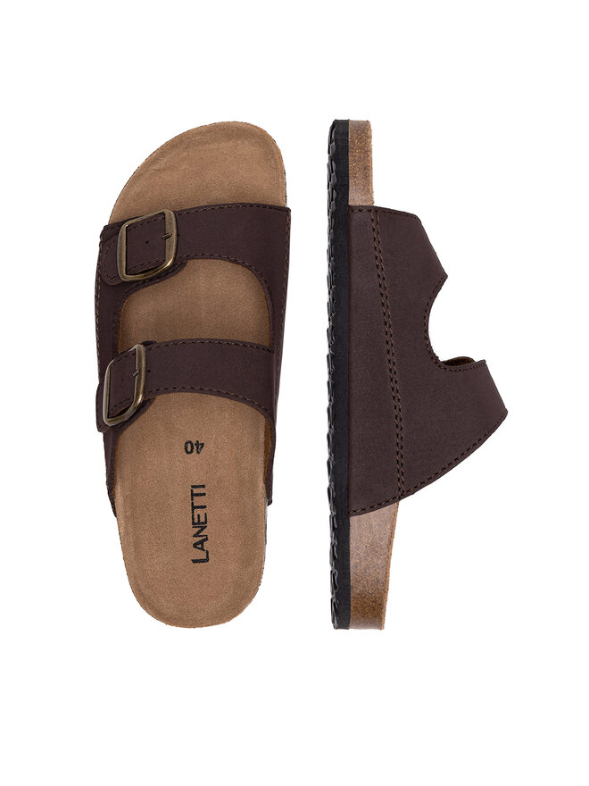 Lanetti Παντόφλες Lanetti 7410990001 Καφέ