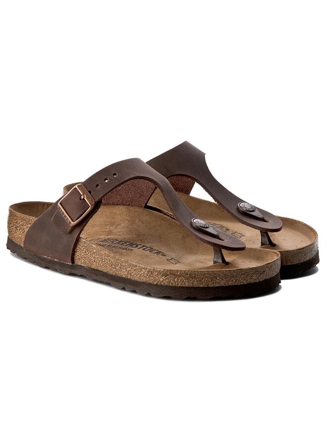 Birkenstock Šlepetės per pirštą Birkenstock Gizeh 0743831 Ruda