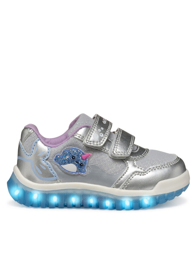 Geox Sneakersy Geox B Lightyloo B5561A 0AJAS C1294 Strieborná