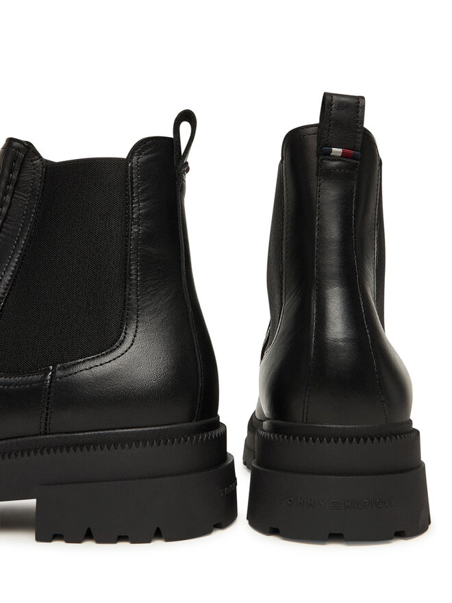 Tommy Hilfiger Klassische Stiefeletten Tommy Hilfiger Th Chunky Dress Casual Chel FM0FM05763 Schwarz