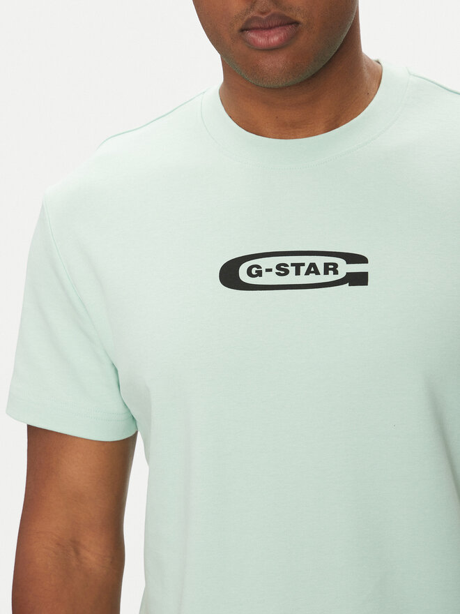 G-Star Raw G-Star Raw Marškinėliai Old Skool D25967-C812 Žalia Regular Fit