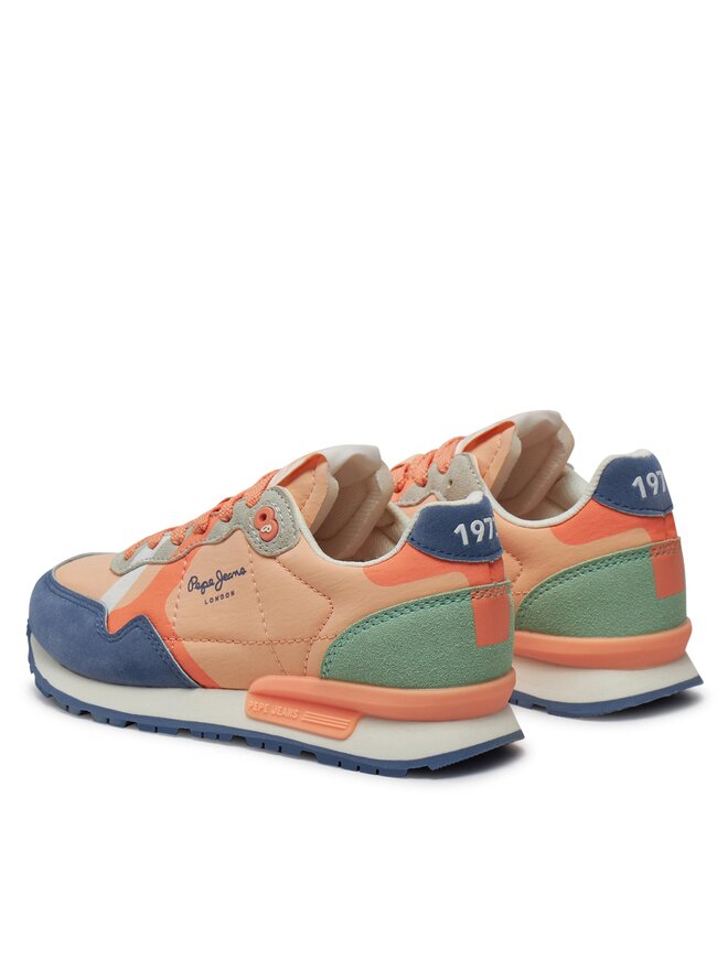 Pepe Jeans Сникърси Pepe Jeans Brit Print G PGS40001 Оранжев