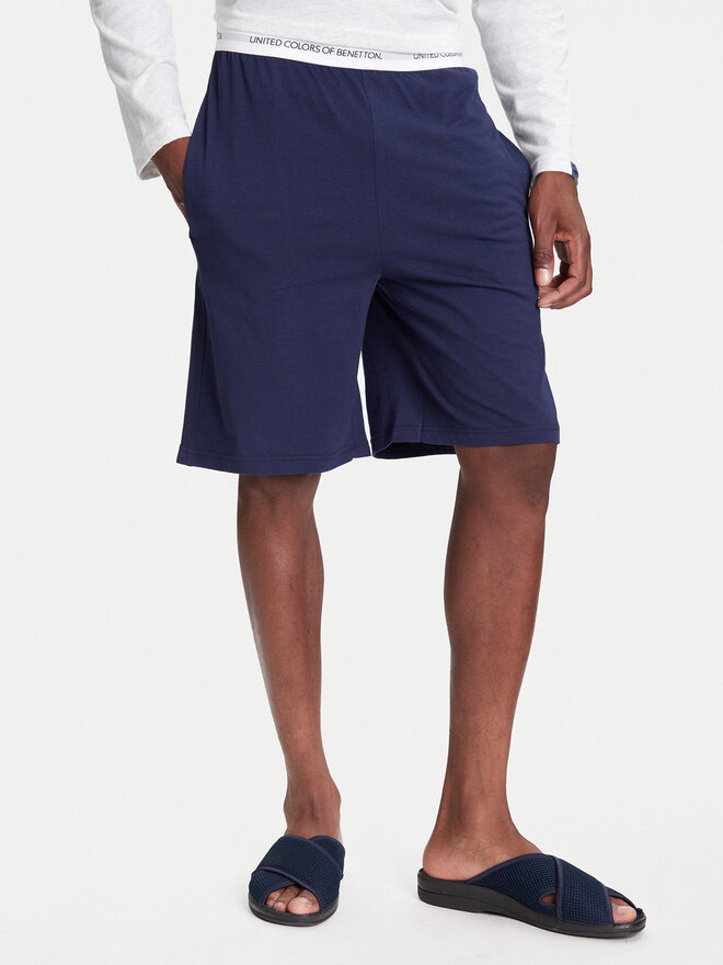 United Colors Of Benetton United Colors Of Benetton Pižamos šortai 30964900D Tamsiai mėlyna Regular Fit