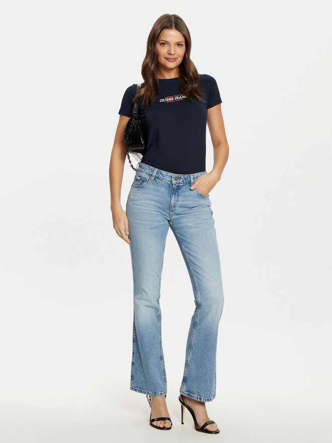 Guess Jeans Guess Jeans Póló W4YI03 J1314 Sötétkék Regular Fit