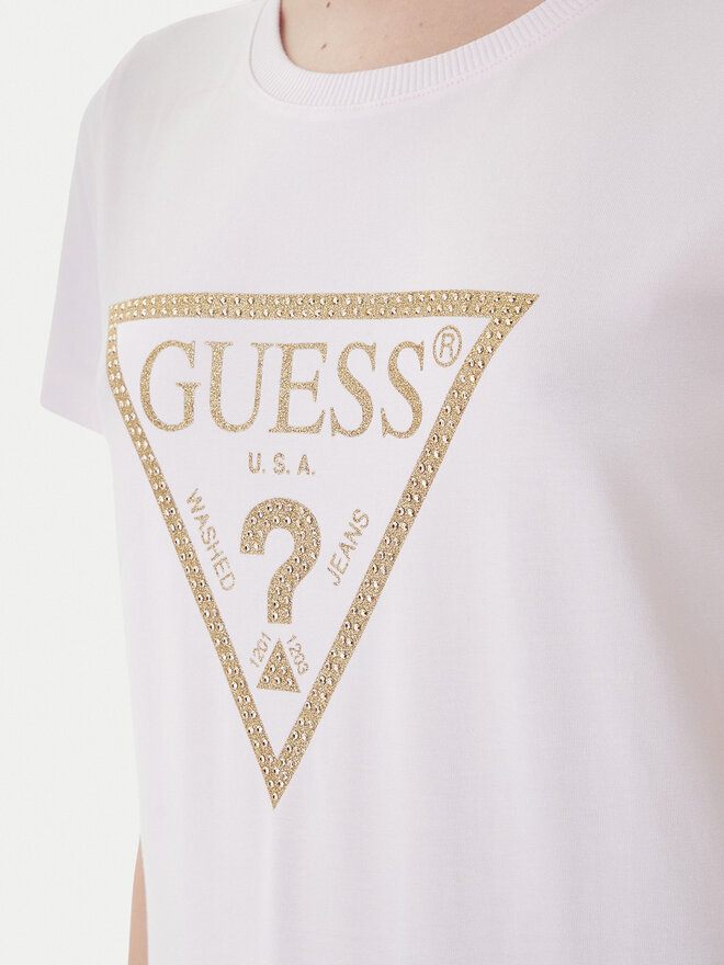 Guess Guess Футболка W4RI69 J1314 Рожевий Regular Fit