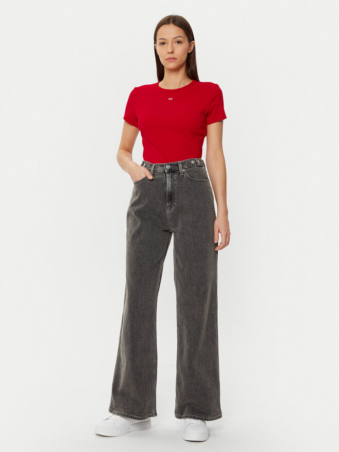Tommy Jeans Tommy Jeans Marškinėliai Essential DW0DW17383 Raudona Slim Fit