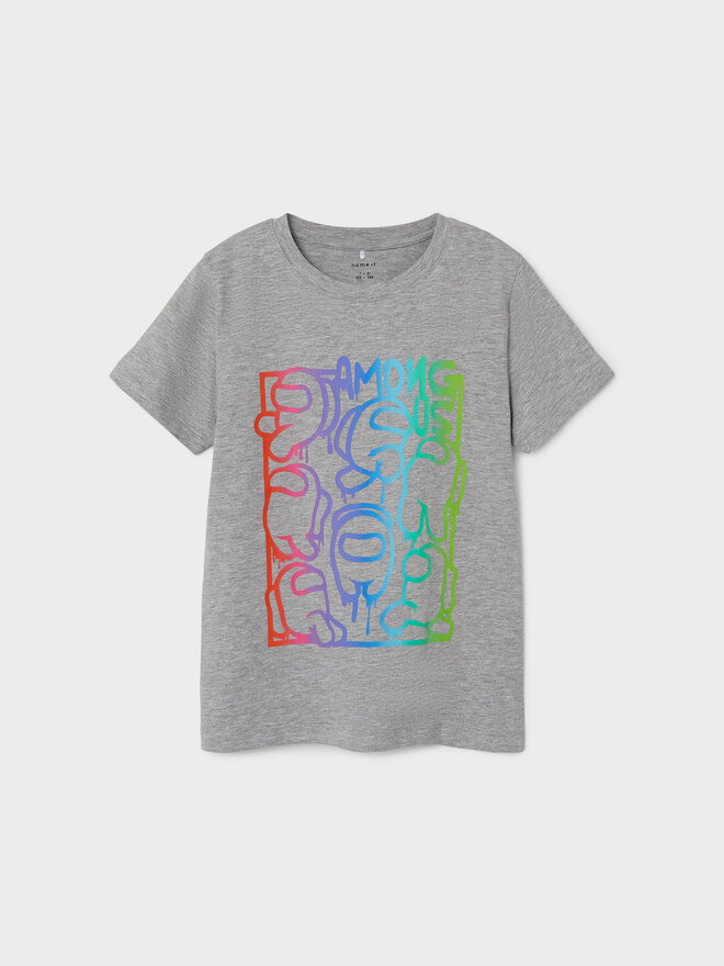 NAME IT NAME IT Camiseta AMONGUS Jish 13225980 Gris Regular Fit