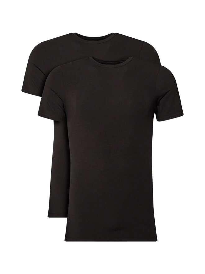 Resteröds Resteröds 2er-Set T-Shirts 27040 2 Schwarz Slim Fit