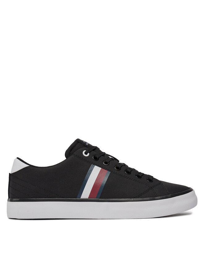 Tommy Hilfiger Sneakers Tommy Hilfiger Th Hi Vulc Low Stripes Mesh FM0FM04946 Nero
