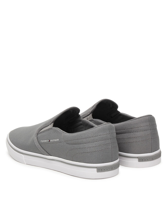 Tommy Hilfiger Sneakers aus Stoff Tommy Hilfiger Vulc Core Slip On FM0FM05689 Grau