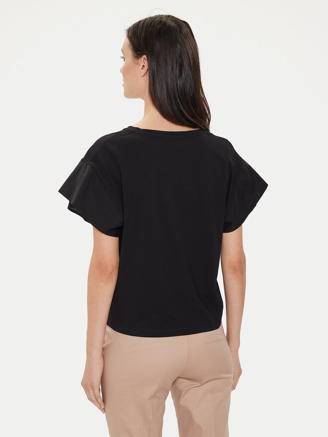 Sisley Sisley T-Shirt 3AIRL400M Μαύρο Regular Fit