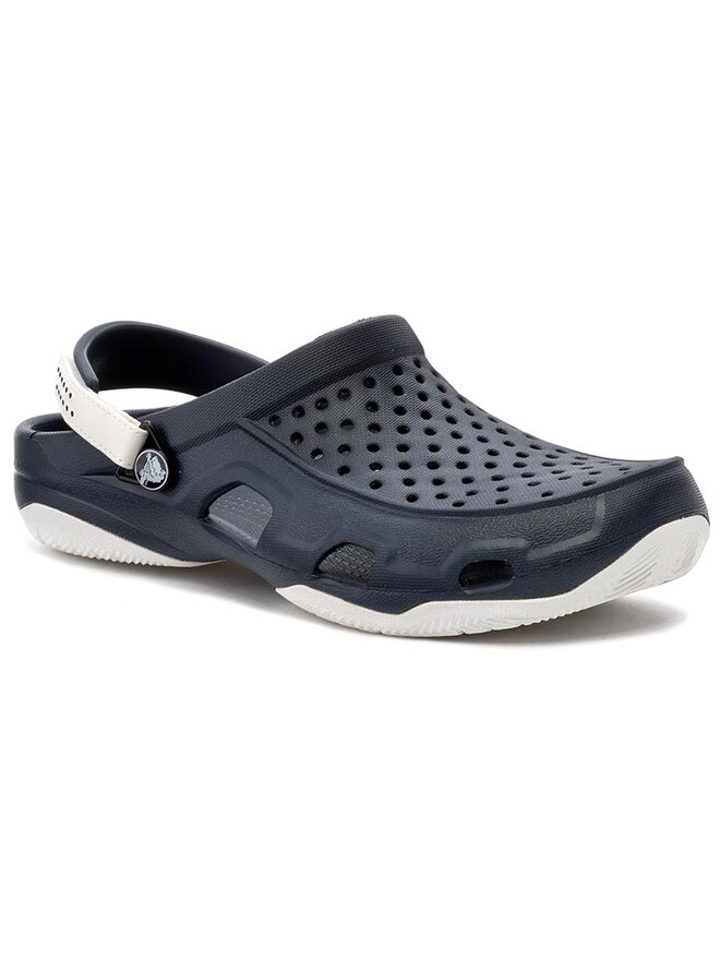 Pantoletten Crocs Swiftwater Deck Clog M 203981 Dunkelblau eschuhe
