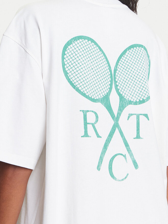 adidas adidas Camiseta Retro Tennis Boyfriend JW0226 Blanco Oversize