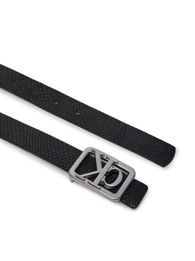 Calvin Klein Jeans Dámsky opasok Calvin Klein Jeans Mono Plaque Rev Lthr Belt 25Mm K60K611487 Čierna