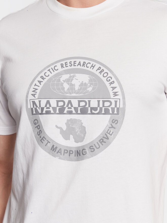 Napapijri Napapijri Marškinėliai S-Bollo NP0A4H9K Balta Regular Fit