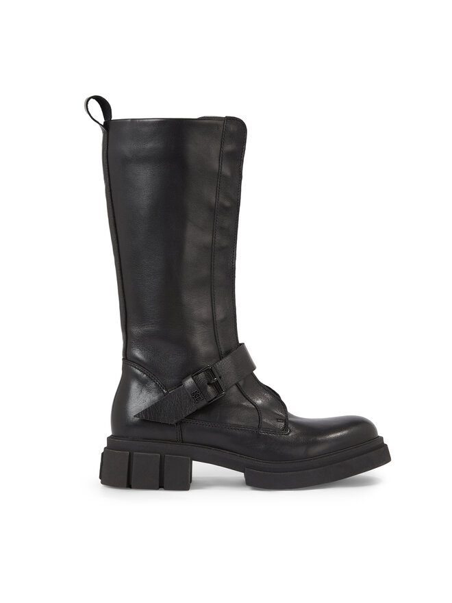 Tommy Hilfiger Botas altas Tommy Hilfiger Cool Monochromatic Bikerboot FW0FW07338 Negro