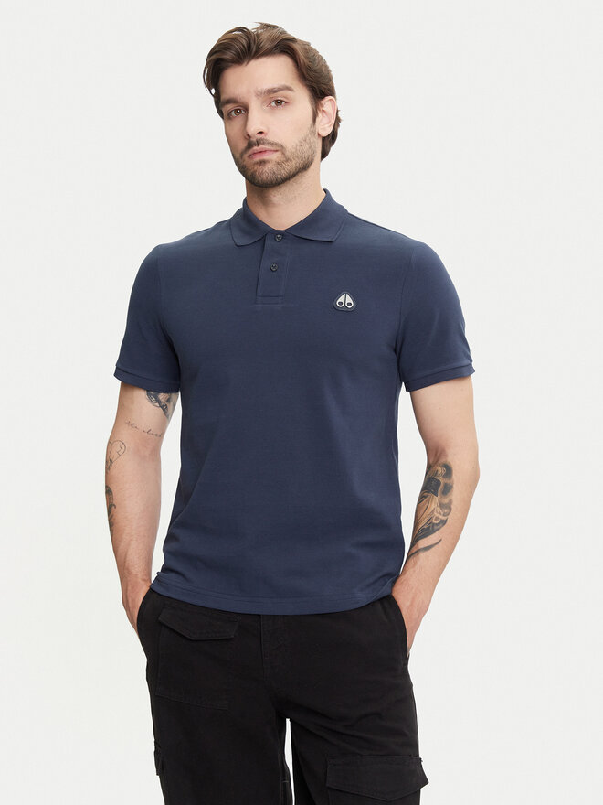 Moose Knuckles Moose Knuckles Poloshirt Everett M34MT712 Dunkelblau Slim Fit