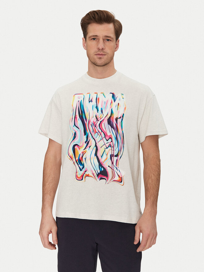 Puma Puma Camiseta Stewie Limitless 630527 Écru Relaxed Fit