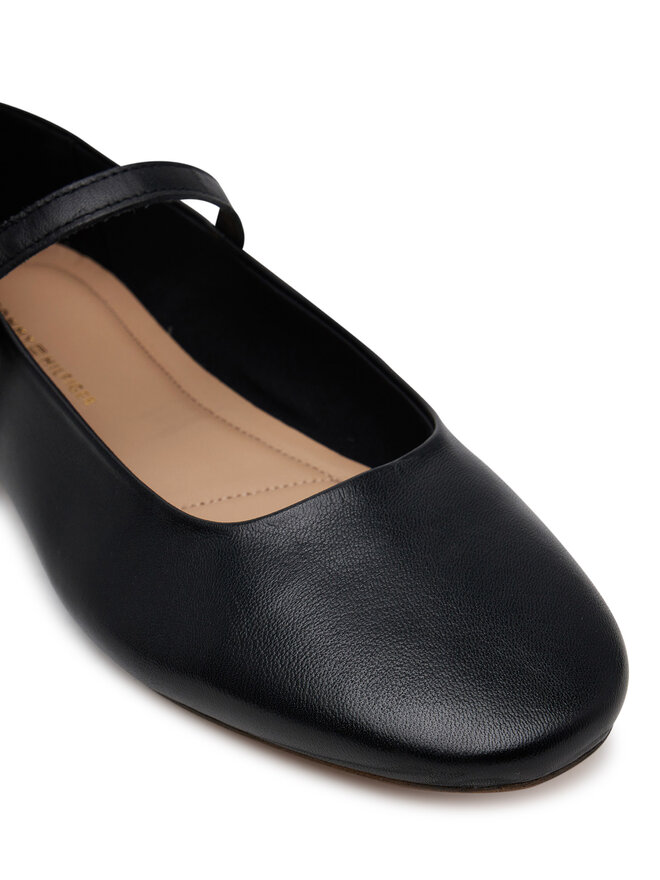 Tommy Hilfiger Μπαλαρίνες Tommy Hilfiger Leather Maryjane Ballerina FW0FW08651 Μαύρο