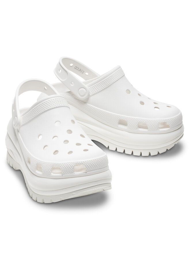 Crocs Pantoletten Crocs Classic Mega Crush Clog 207988 Weiß