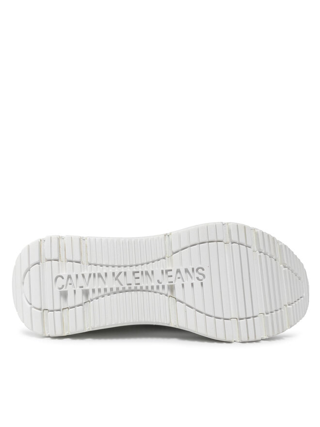 Calvin Klein Jeans Сникърси Calvin Klein Jeans Runner Laceup Sneaker Snap Wn YW0YW00467 Бял