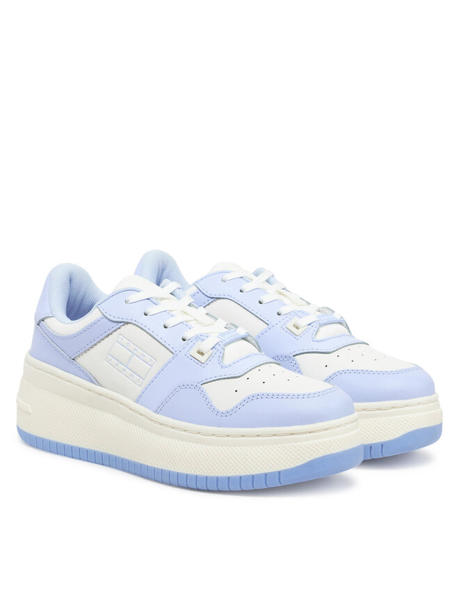 Tommy Jeans Sneakersy Tommy Jeans Tjw Retro Basket Flatform Ess EN0EN02506 Błękitny