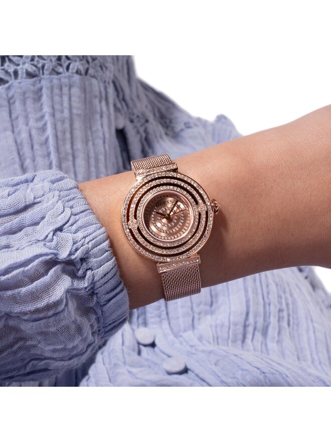 Guess Zegarek Guess GW0550L3 Różowe złoto