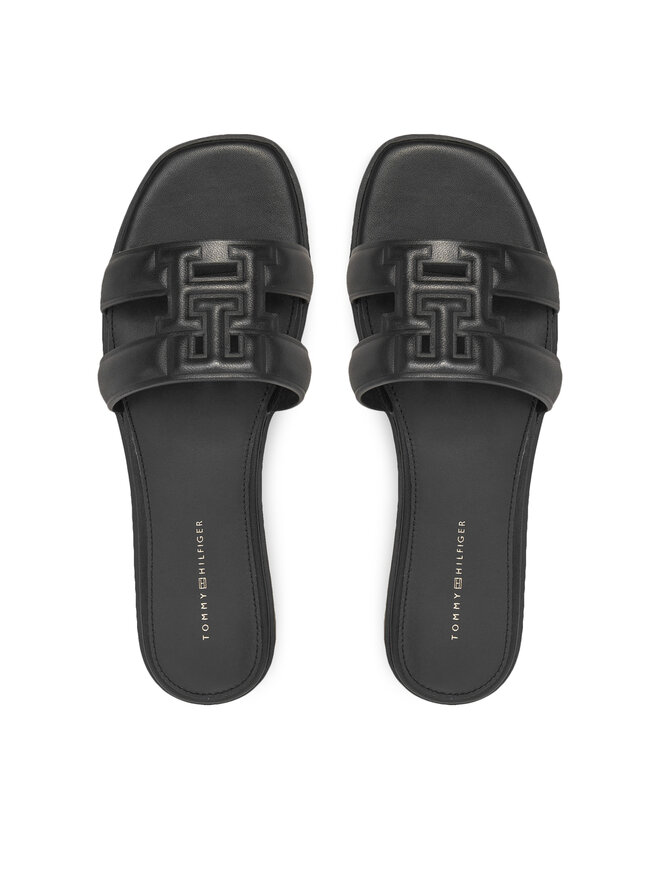 Tommy Hilfiger Pantoletten Tommy Hilfiger Th Logo Strap Mule FW0FW08671 Schwarz