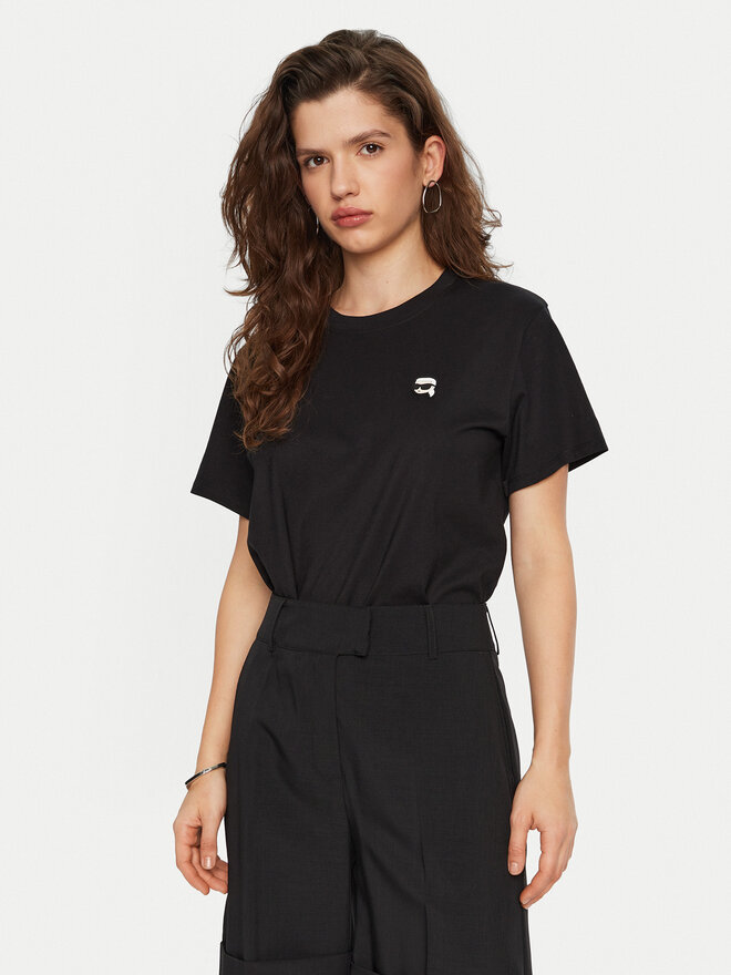 KARL LAGERFELD KARL LAGERFELD Camiseta A1W17025 Negro Relaxed Fit