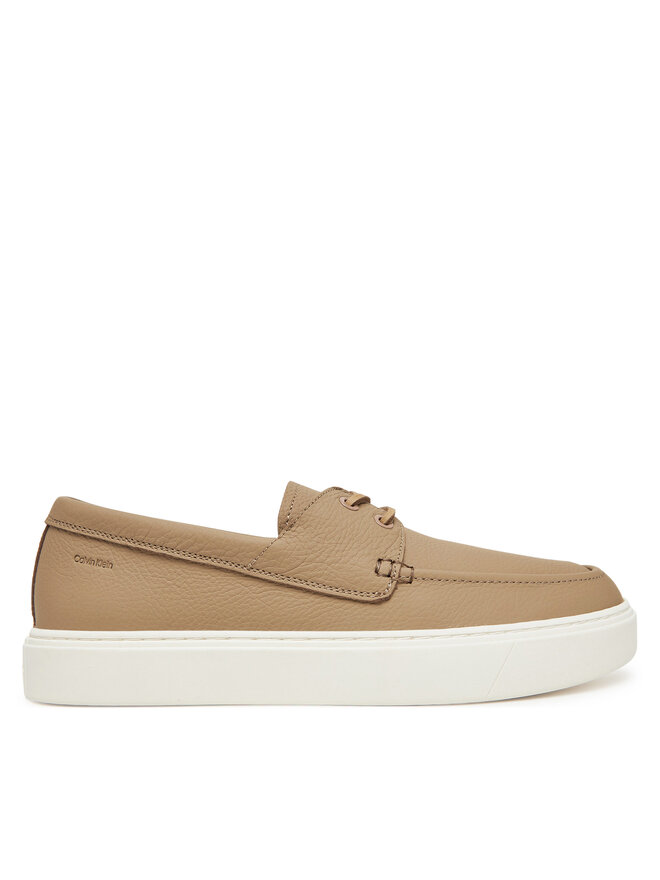 Calvin Klein Μοκασίνια Calvin Klein Hybrid Lace Up Boat Lth HM0HM01812 Καφέ