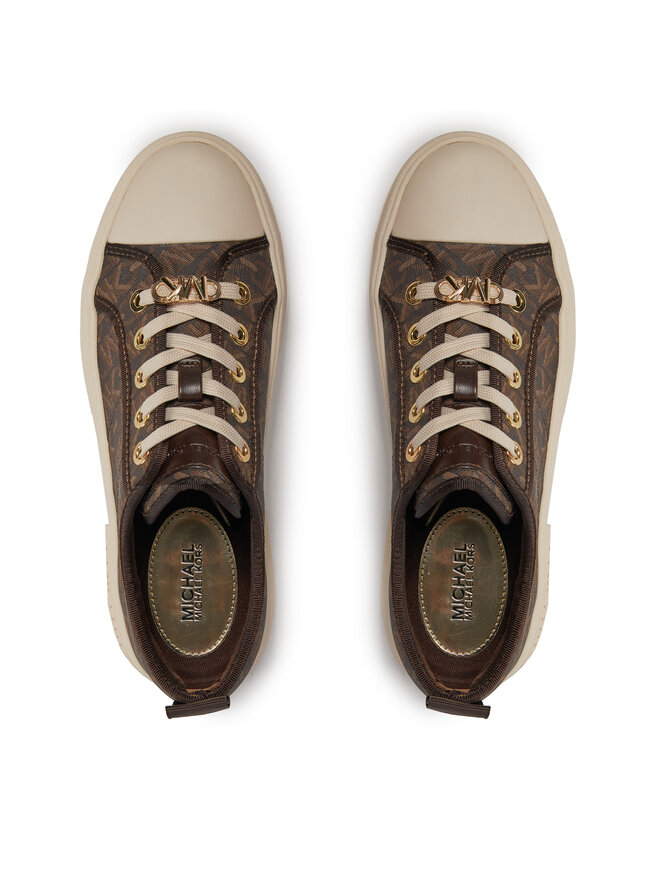 MICHAEL Michael Kors Кеди MICHAEL Michael Kors Evy Lace Up 43H3EYFS1B Коричневий