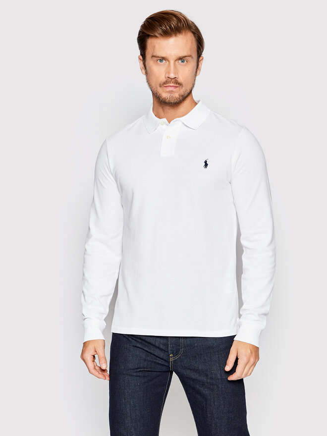 Polo Ralph Lauren Polo Ralph Lauren Polo marškinėliai 710681126001 Balta Slim Fit
