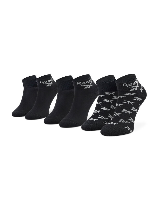 Reebok Lange Socken Reebok Cl Fo Ankle Sock 3P GG6675 Schwarz