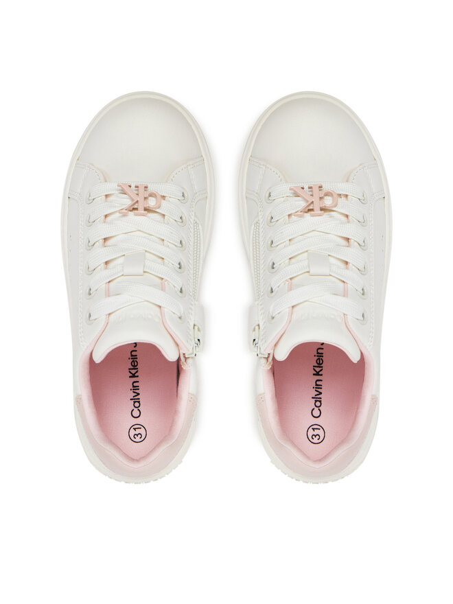 Calvin Klein Jeans Sneakersy Calvin Klein Jeans Low Cut Lace-Up V3A9-82015-1355A M Biela