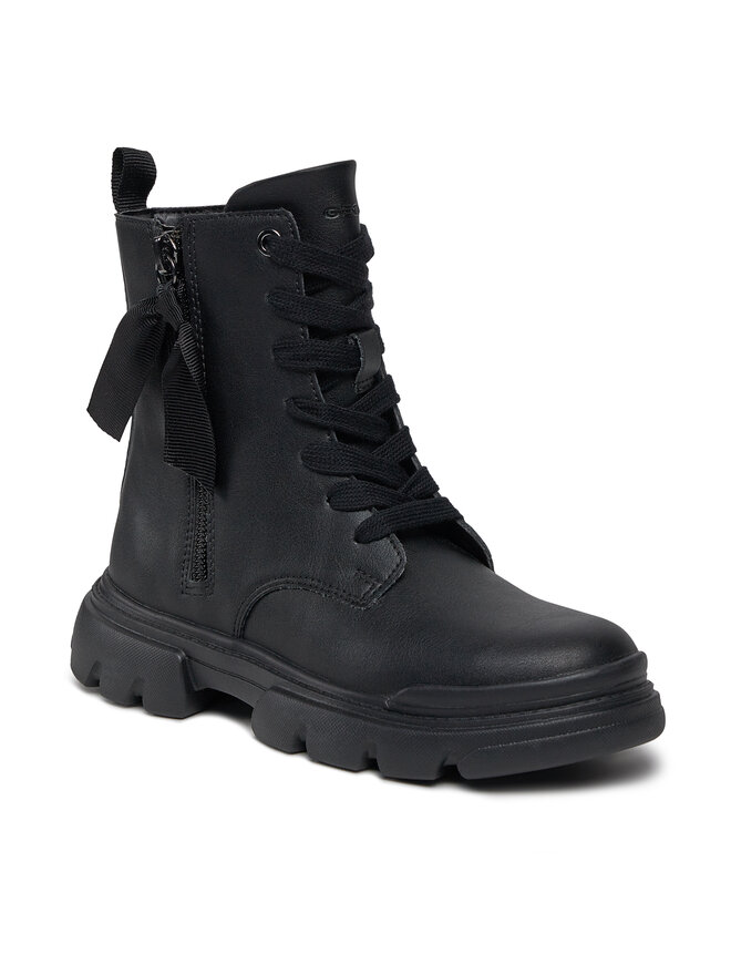 Geox Боти Geox J Junette Girl J36HVG 000BC C9999 S Черен