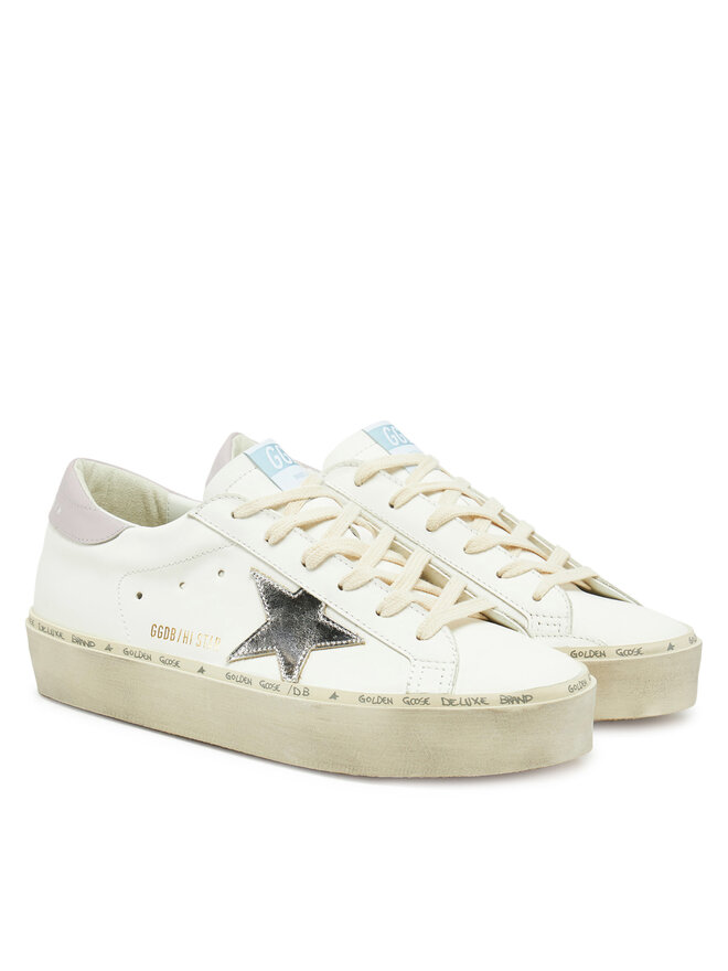 GOLDEN GOOSE Sneakersy GOLDEN GOOSE Hi Star Classic With List GWF00118.F006845.10527 Biały