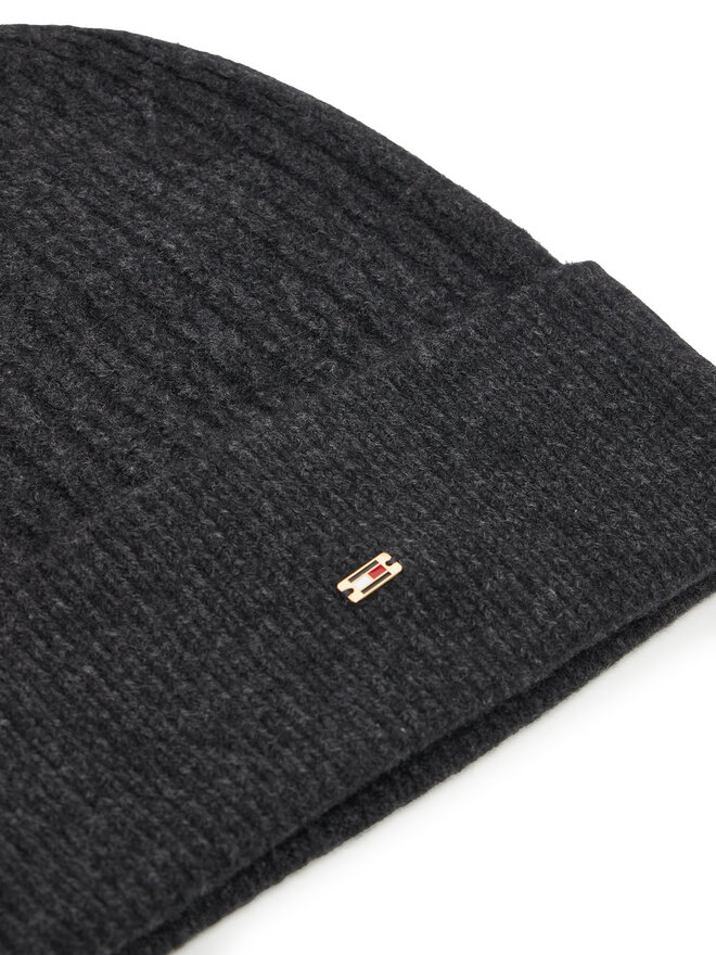 Tommy Hilfiger Шапка Tommy Hilfiger Th Cable Enamel Flag AW0AW17776 Черен