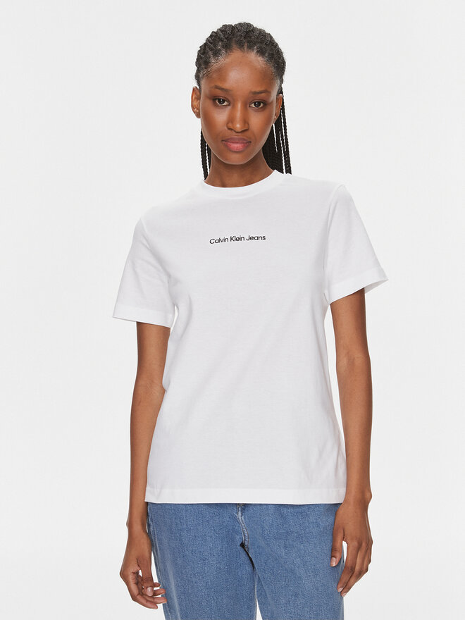 Calvin Klein Jeans Calvin Klein Jeans T-Shirt J20J221065 Λευκό Regular Fit