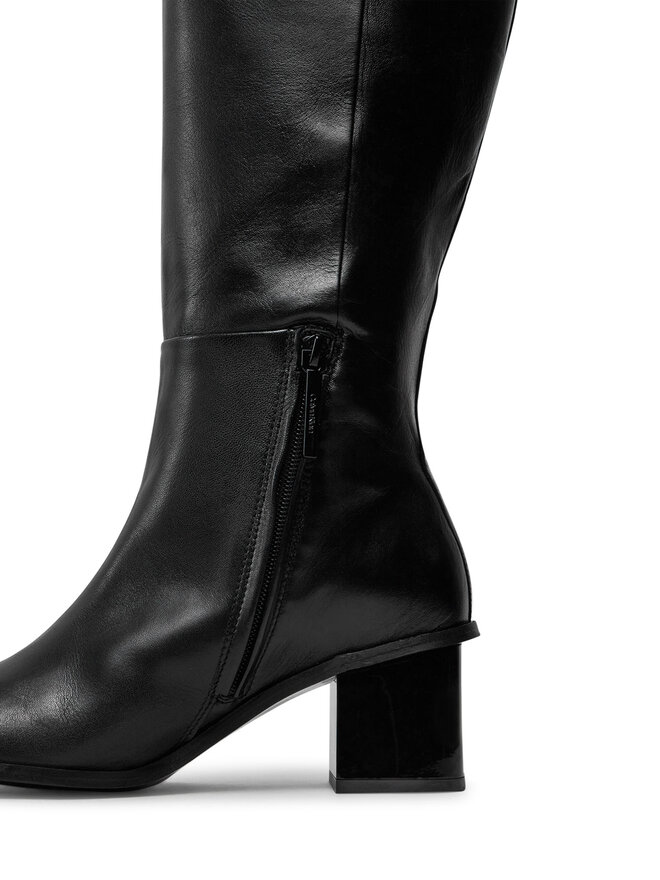 Calvin Klein Kozaki Calvin Klein Heel Knee Boot 50 W/Ml Lth HW0HW02321 Czarny