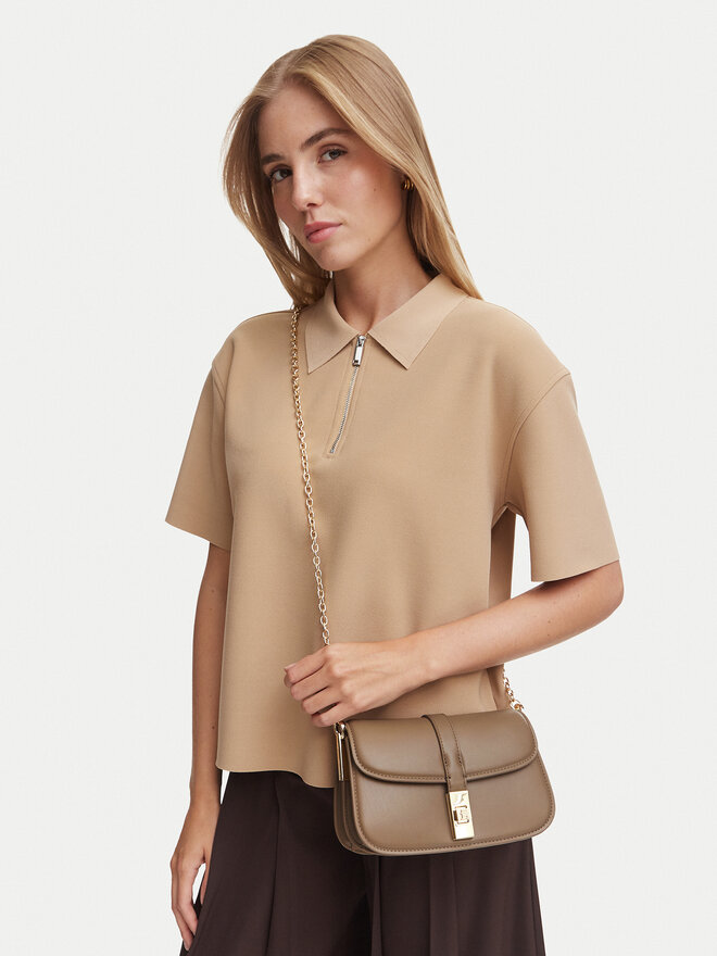 Tommy Hilfiger Handtasche Tommy Hilfiger Th Heritage Chain Crossover AW0AW19319 Beige